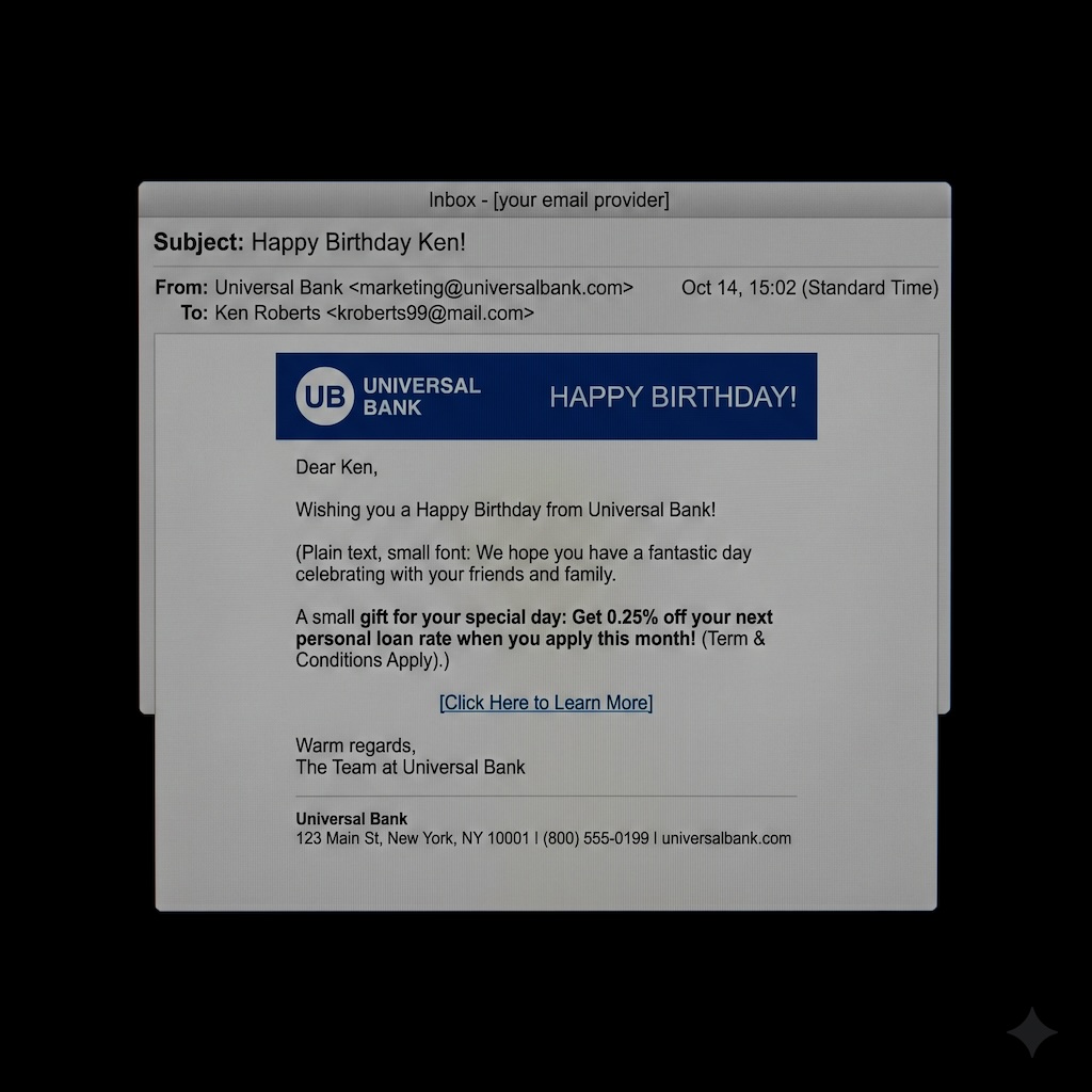 Generic e-card email